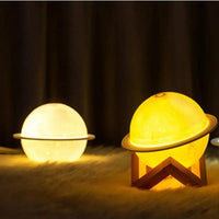 2 In 1 Moon Lamp Cool Mist Humidifiers Essential Oil Diffuser - Faydekasauda