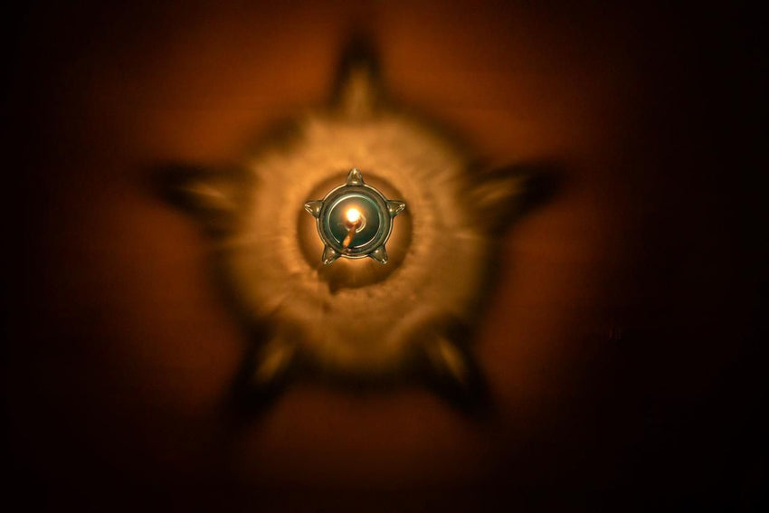 3D Reusable Reflective Shadow Colorful Diya (Pack of 5) - Faydekasauda