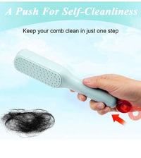 Self-cleaning Anti-static Massage Comb for Adults and Kids- Pack of 1 - Faydekasauda
