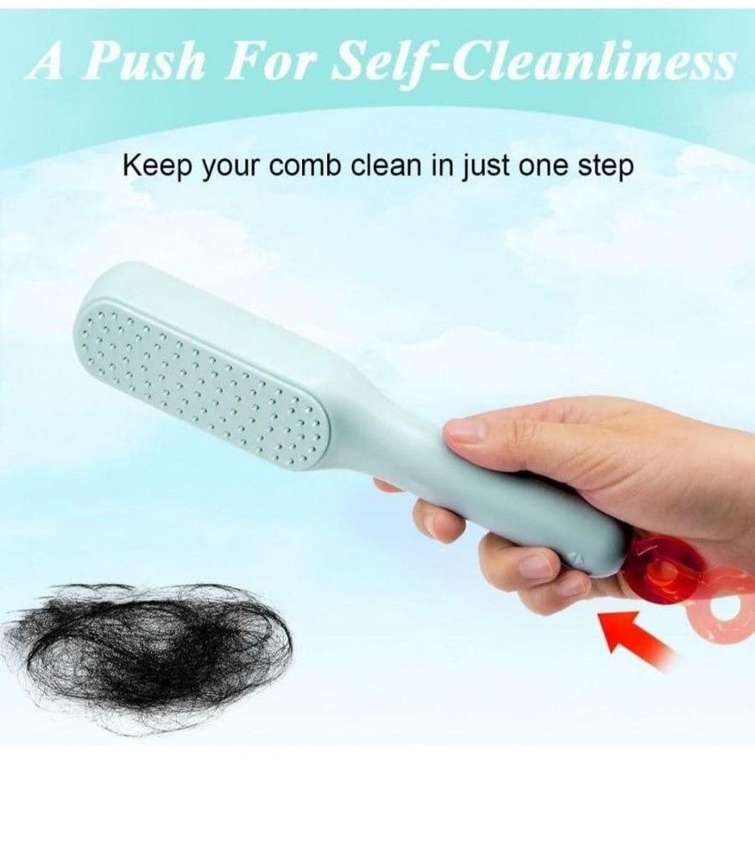 Self-cleaning Anti-static Massage Comb for Adults and Kids- Pack of 1 - Faydekasauda