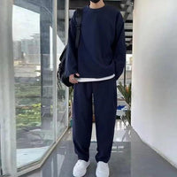 Men's Solid Round Neck Co-ord Set - Faydekasauda