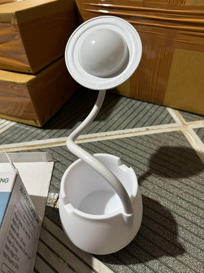 LED Study/Table/Desk Rechargeable Lamp with Pen Holder (Multicolor) 1 Piece - Faydekasauda