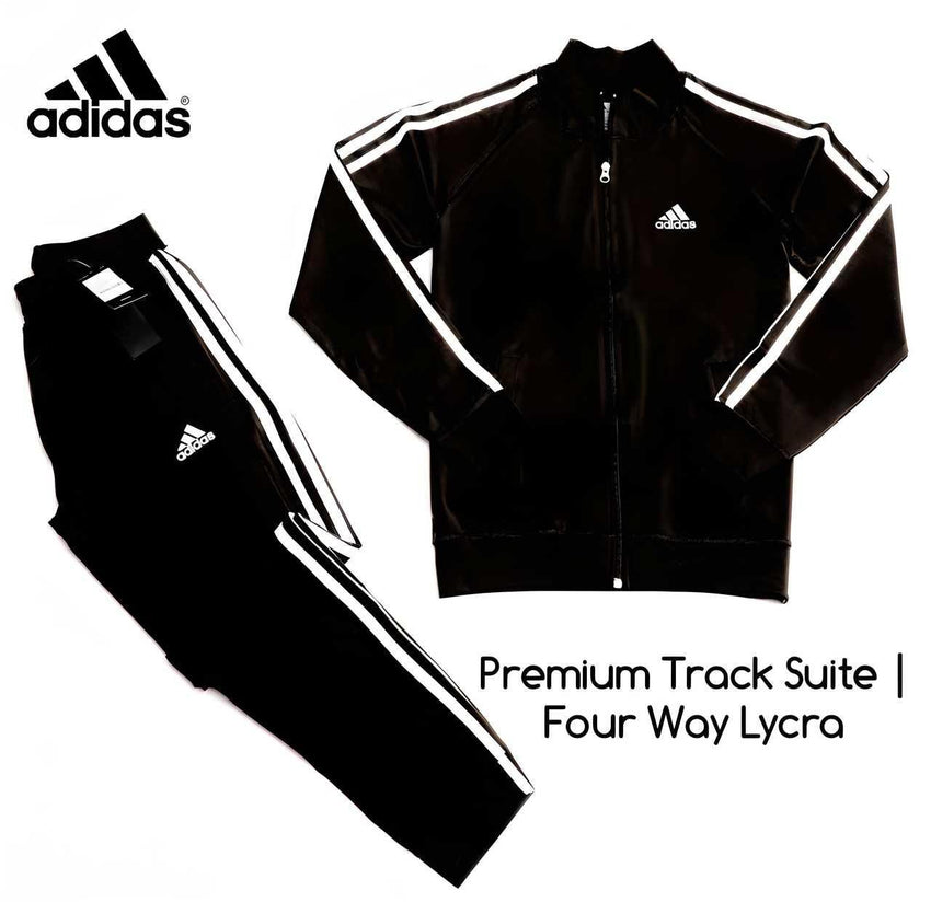 Men's Side Stripe 4 Way Polyester Track Suit - Faydekasauda