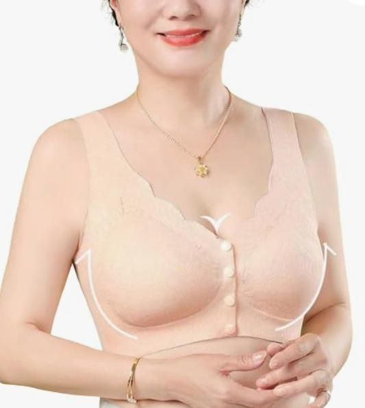 Women's Cotton Spandex Padded Front Open Feeding Bra Maternity Baby Nursing - Faydekasauda