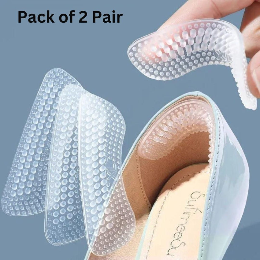 Silicone Heel Liner Grip Cushions Insoles- 2 Pair - Faydekasauda