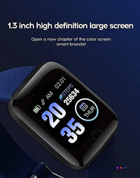 ID116 Plus Smart Bracelet Fitness Tracker Color Screen Smartwatch Heart Rate Blood Pressure Pedometer Sleep Monitor - Faydekasauda