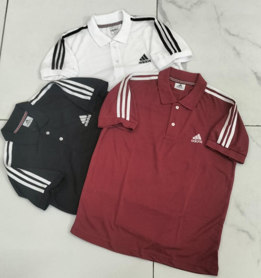 Men's Cotton-Matty Stripe Polo T-Shirt (Pack of 3) - Faydekasauda