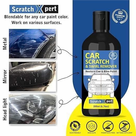 Car Body Scratch Remover and Repair Polishing Cream Kit with Sponge 200ML(Pack Of 2) - Faydekasauda