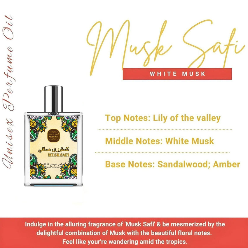 Musk Safi Pure Perfume Oil 50ML (Pack of 2) - Faydekasauda