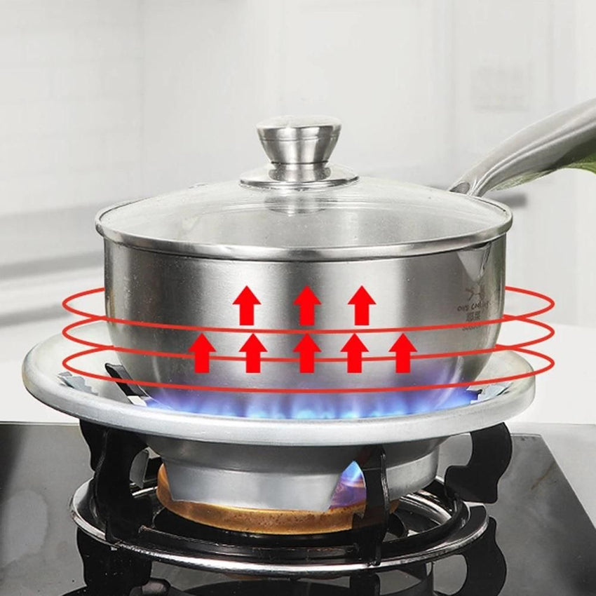 Gas Stove Cover Disk-Windshield Bracket Gas Stove Energy Saving Cover Disk Fire Reflection Windproof Stand(Pack of 2) - Faydekasauda