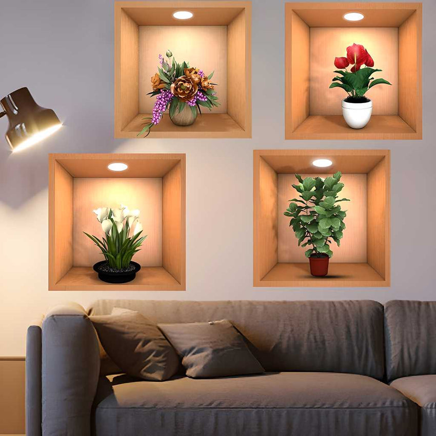 Removable Wall Decor Stickers (Set of 4) - Faydekasauda