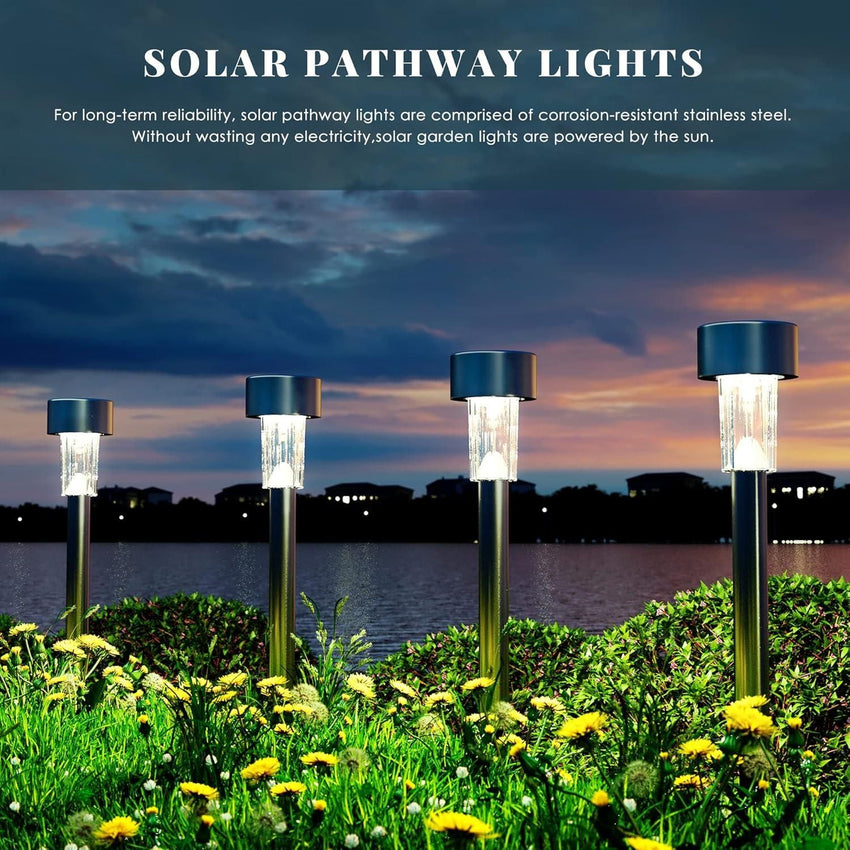 Solar Pathway Led Lights For Outdoor (Packof 2) - Faydekasauda