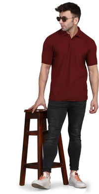 Men's Half Sleeves Polo Neck T-shirt - Faydekasauda