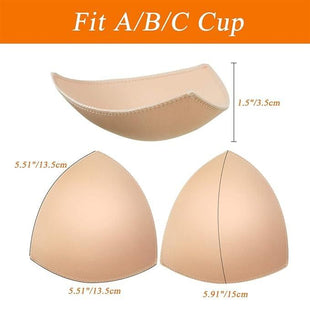 12 Pairs Triangle Sports Bra Inserts Push Up Breast Bra Insert Pads Removable - Faydekasauda