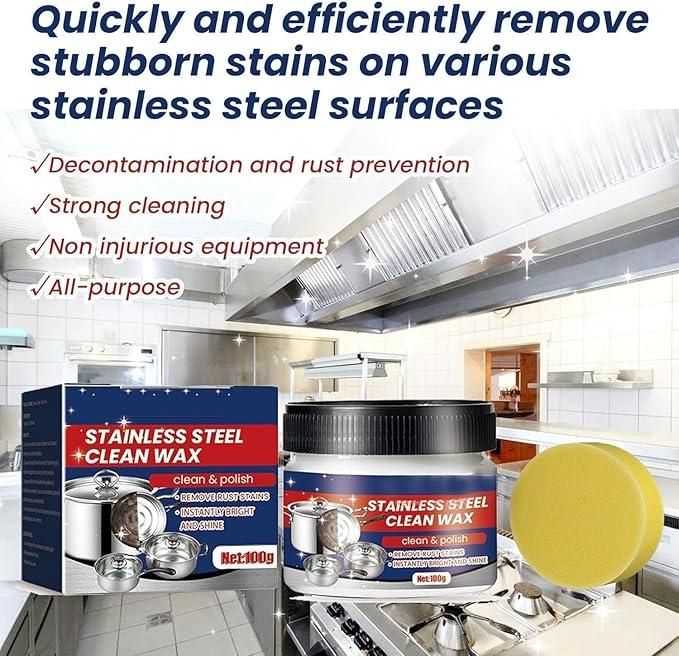 Stainless Steel Cleaning Wax- 100g - Faydekasauda