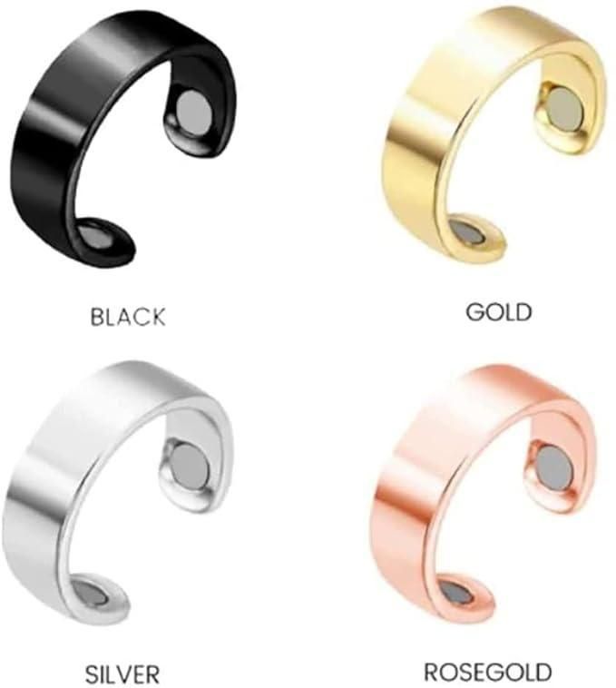 Lymphatic Drainage Therapeutic Magnetic Ring for Men and Women ( Black ) - Faydekasauda