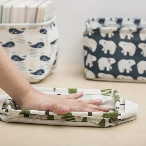 Cotton And Linen Desktop Storage Basket (1pc ) - Faydekasauda