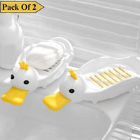 Soap Dish Self Draining Soap Holder Plastic (Pack Of 2) - Faydekasauda