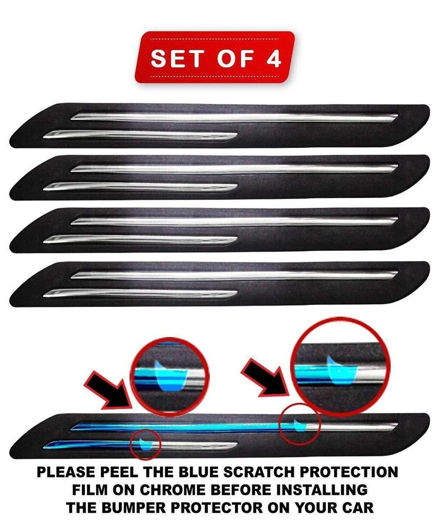 Rubber Car Bumper Protector Guard (Pack of 4)