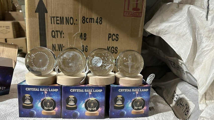 3D Crystal Lamp Ball(Assorted Design) - Faydekasauda
