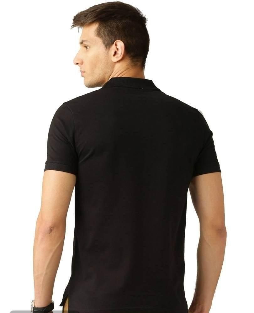 Cotton Blend Solid Half Sleeves Mens Polo Neck T-Shirt (Pack of 4) - Faydekasauda