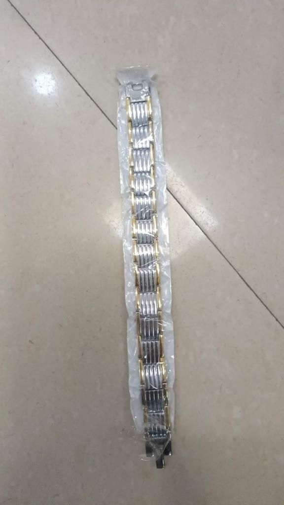 Ultra Strength Magnetic Therapy Bio Bracelet for Boys & Men (Silver & Gold) - Faydekasauda