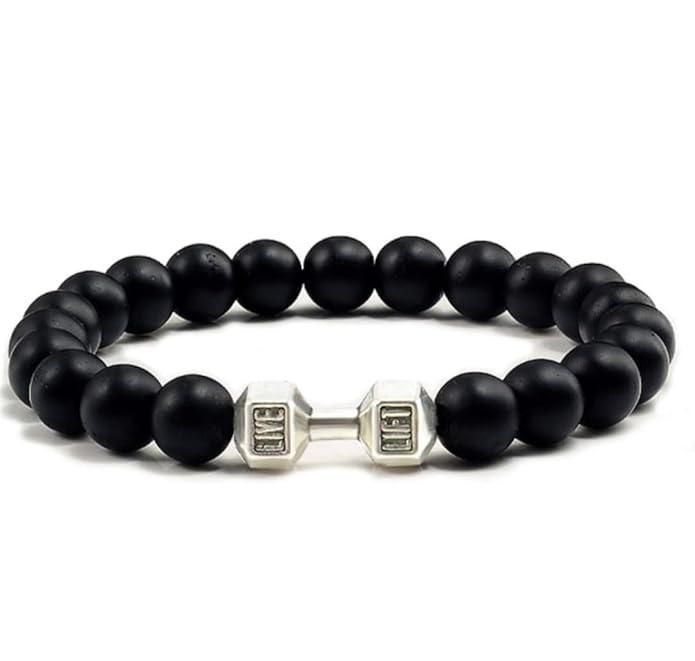 Black Matte Agate Onyx Beads Bracelet Pack of 2 - Faydekasauda