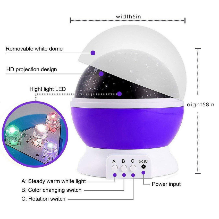   Star Master Dream Color Changing Rotating Projection Lamp - Faydekasauda 