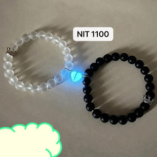 2pcs glow in the dark lover bracelets with a pair of beleket bff bracelets