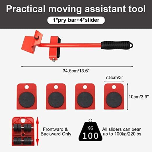   Furniture Lifter -Furniture Lifter Mover Tool Set Heavy Duty Furniture Shifting Lifting Moving Tool with Wheel Pads - Faydekasauda 