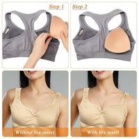   12 Pairs Triangle Sports Bra Inserts Push Up Breast Bra Insert Pads Removable - Faydekasauda 