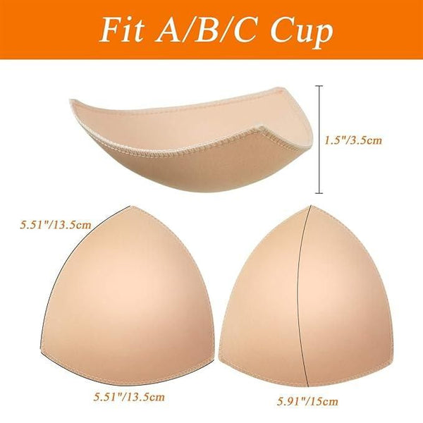   12 Pairs Triangle Sports Bra Inserts Push Up Breast Bra Insert Pads Removable - Faydekasauda 