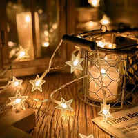   Serial String Star Lights for Decoration - Faydekasauda 