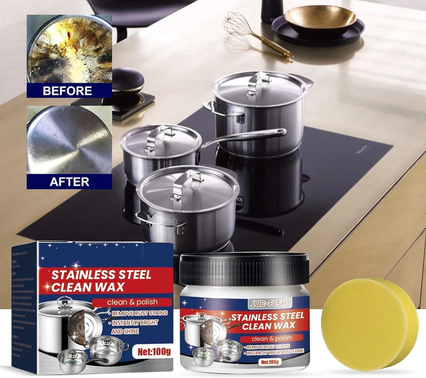   Stainless Steel Cleaning Wax- 100g - Faydekasauda 