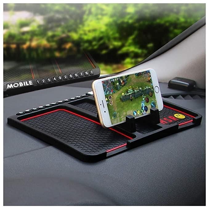   HSR Car Accessories Multifunction Phone GPS Holder Anti-Slip Silicone Pad and Car Mobile Holders for Car Dashboard - Faydekasauda 