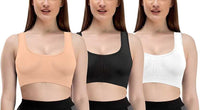   Women's Cotton Solid Non Padded Air Bra Pack of 3 - Faydekasauda 