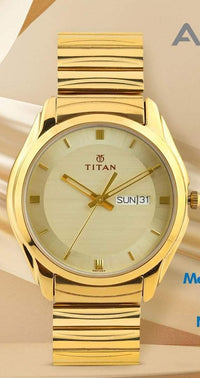   Men Gold-Toned Dial Watch - Faydekasauda 