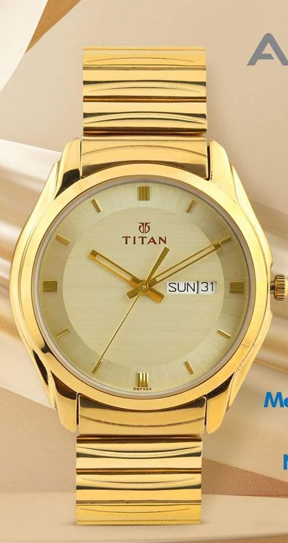   Men Gold-Toned Dial Watch - Faydekasauda 