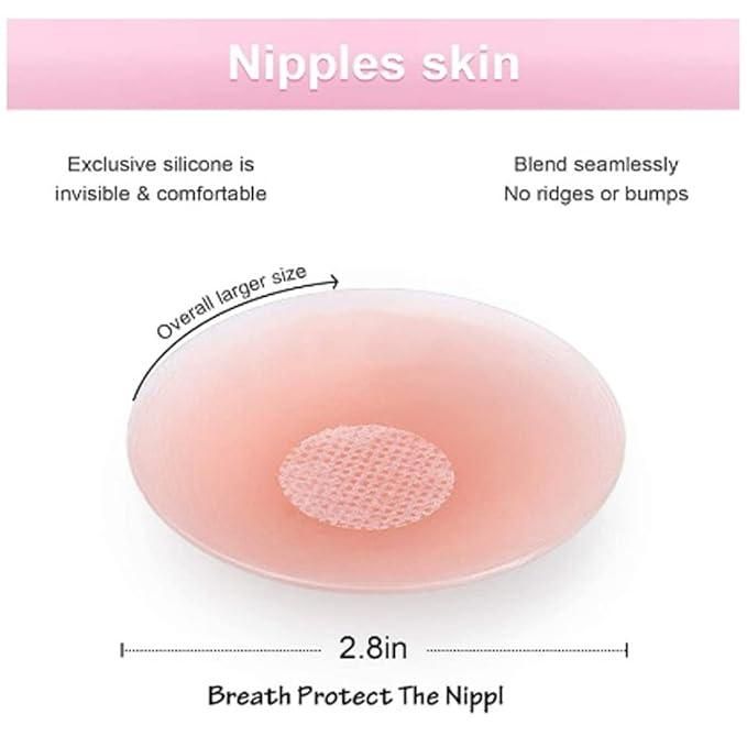   4 Pairs Nipple Covers Reusable Adhesive Nipple Covers - Faydekasauda 