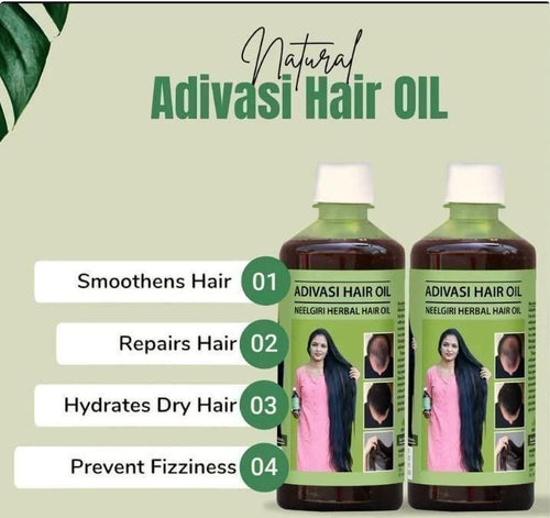   Adivasi Nilgeri Herbal Hair Oil 125ML (Pack of 2) - Faydekasauda 
