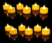   Battery Operated LED Candle Diya Decorative Lights Pack of 12 - Faydekasauda 