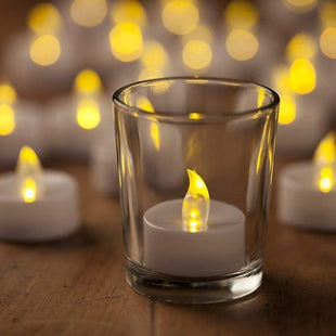   Battery Operated LED Candle Diya Decorative Lights Pack of 12 - Faydekasauda 